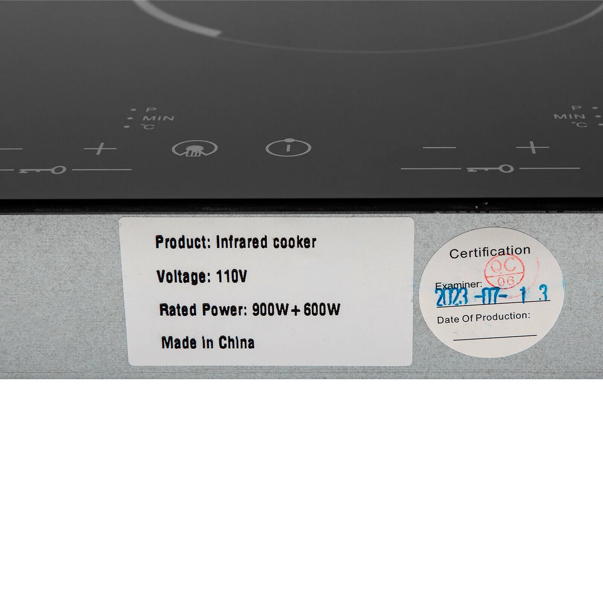 Miumaeov Commercial Electric Ceramic Cooktop 2 Burners Cooking Stove Touch Control Cooker 1500W 140-482?��F
