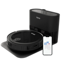 iHome AutoVac Luna Pro New 3-in-1 Robot Vacuum and Vibrating Mop with Auto Empty Base, Self-Emptying, Smart Mapping, Wi-Fi Connected, LIDAR Navigation, Mop Combo, Pet Hair, Hard Floor, Carpet