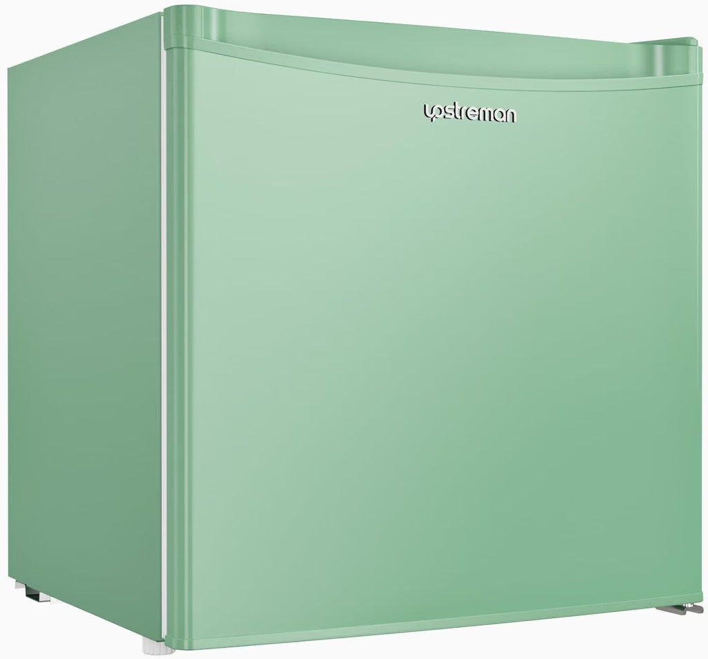 Upstreman 1.7 Cu.ft Mini Fridge with Freezer, Dorm Essentials, Adjustable Thermostat, Energy Saving, Low Noise, Single Door Compact Refrigerator for Dorm, Office, Bedroom, Blue-FR17
