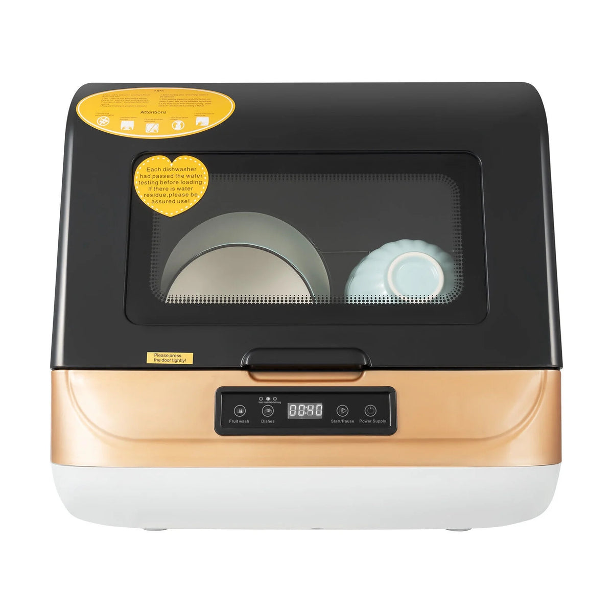 Dish washer Large Capacity Portable Washer Mini Dish Washer Compact Counter-top for clean tableware, vegetables, fruits