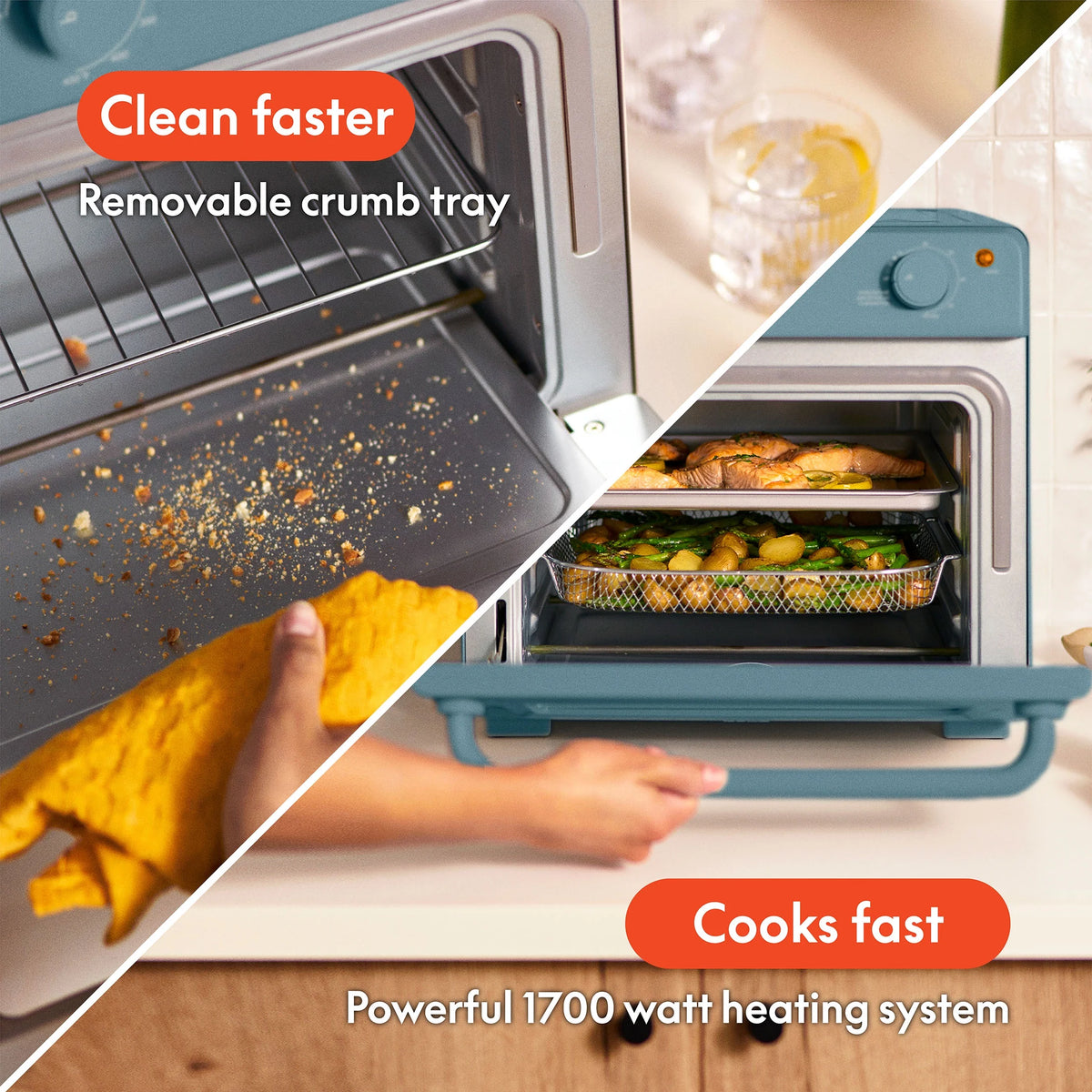 bella 6-Slice Toaster Oven, Oatmilk
