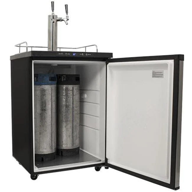 Edgestar Kc3000twin 24" Wide Freestanding Double Tap Kegerator - Stainless Steel