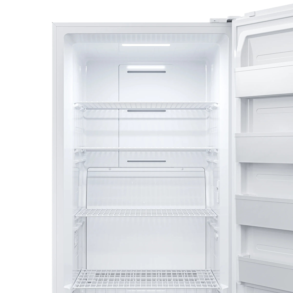 Upright Freezer/Refrigerator Convertible, 2-in-1 Appliance, Home, Dorm, and Garage Ready Fridge/Freezer Storage for Fresh or Frozen Food and Drinks, Wire Shelves and Drawer [White] (RUF-17C)