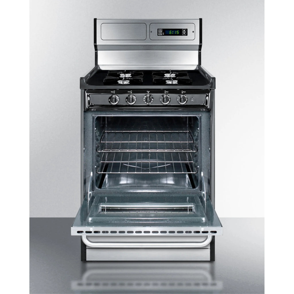 24" Wide Gas Range, Open Burners