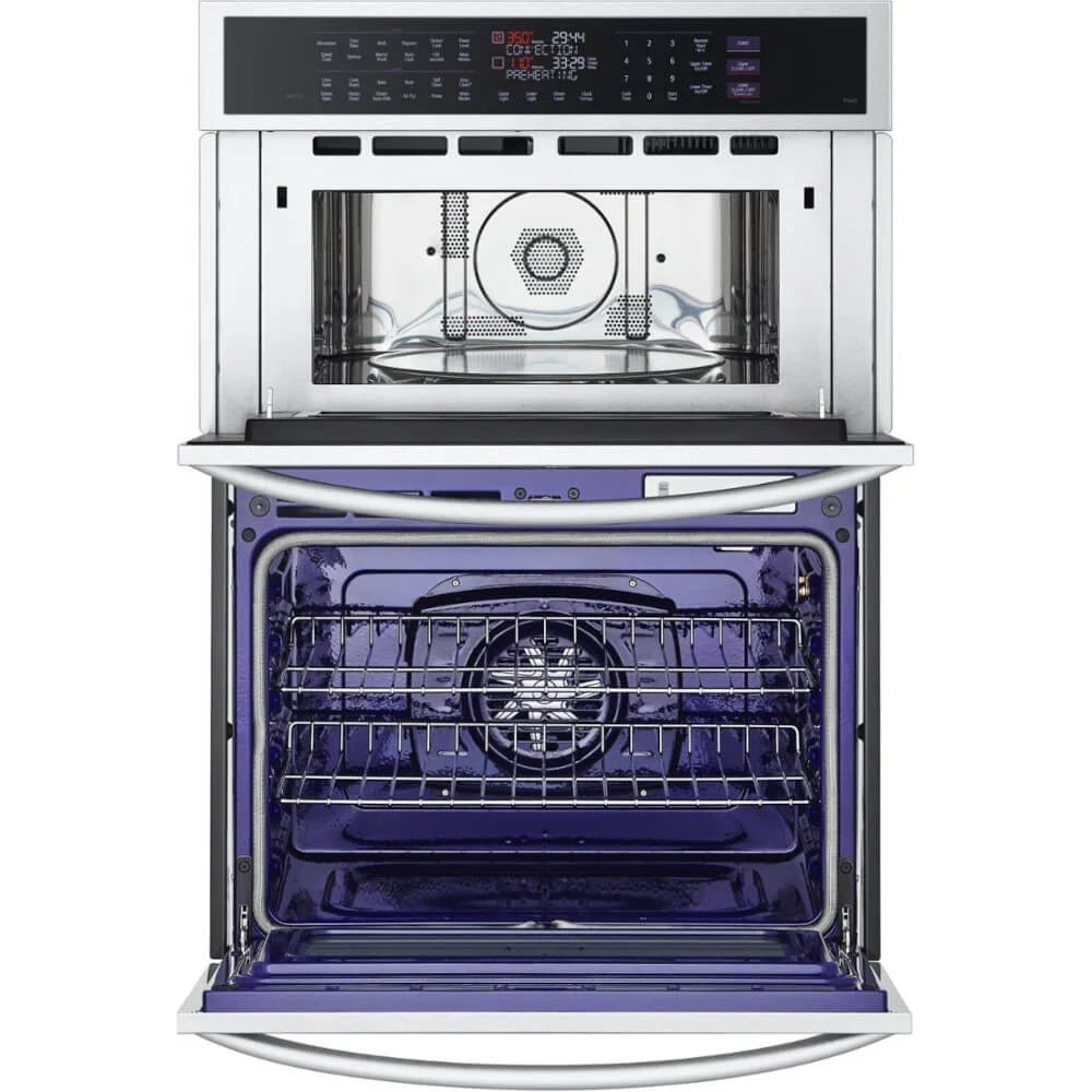 LG WCEP6427F 30 inch Stainless Steel Electric Wall Oven and Microwave