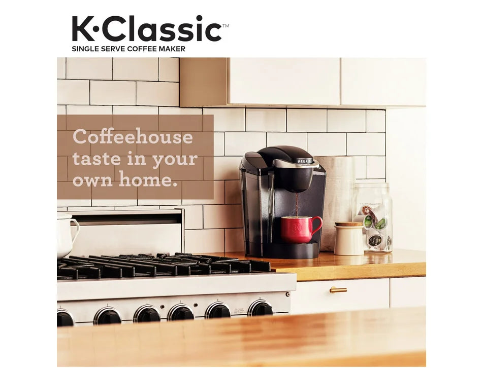 Restored Keurig K-Classic Single Serve K-Cup Pod Coffee Maker, Black (Refurbished)
