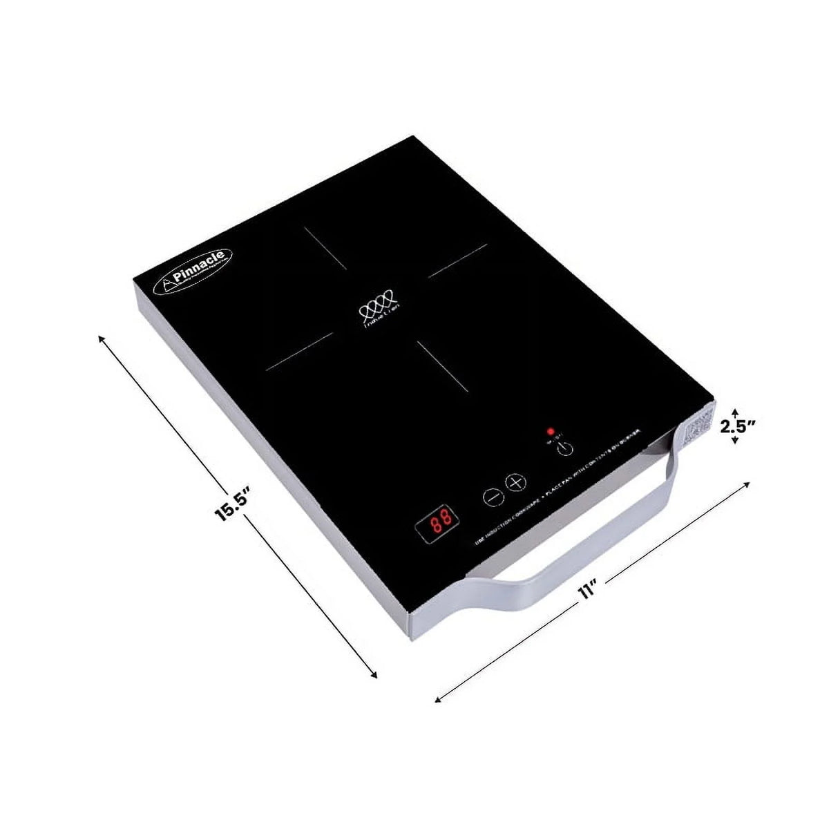 Equator 11inch Portable Single-Burner Induction Cooktop - with Handle in Black