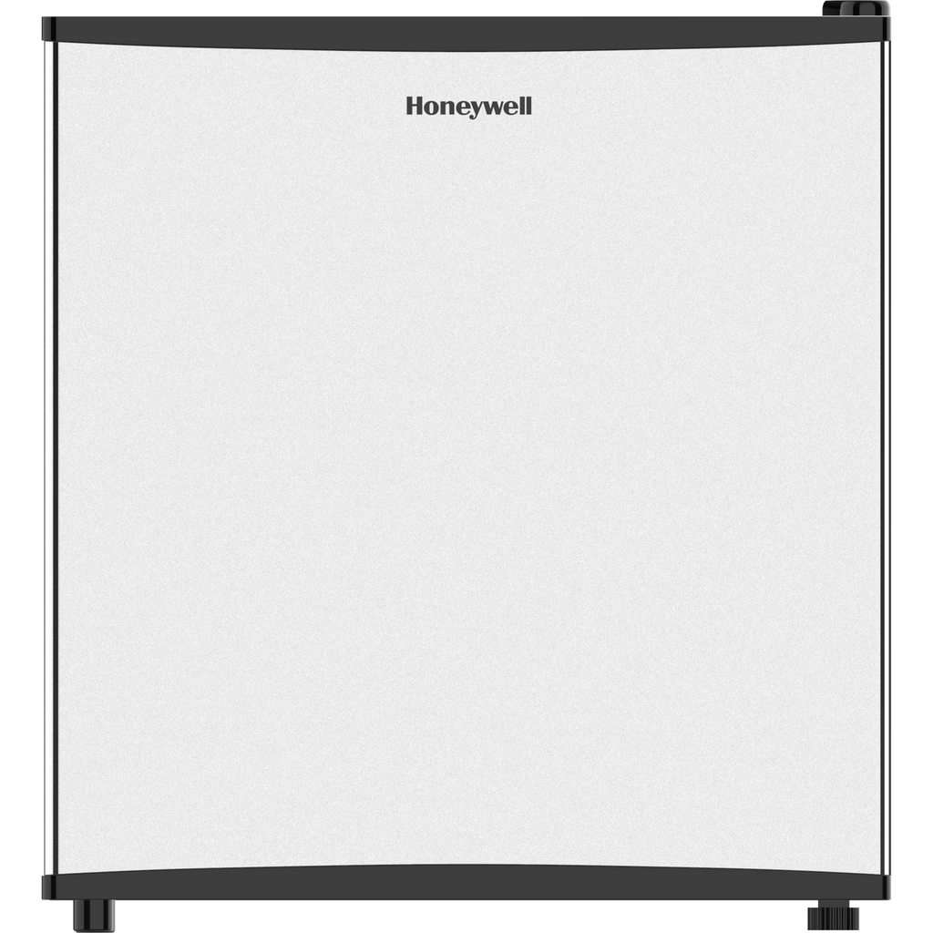 Honeywell Compact Refrigerator 1.6 Cu Ft Mini Fridge with Freezer, Single Door, Low noise, for Bedroom, Office, Dorm with Adjustable Temperature Settings, Stainless Steel