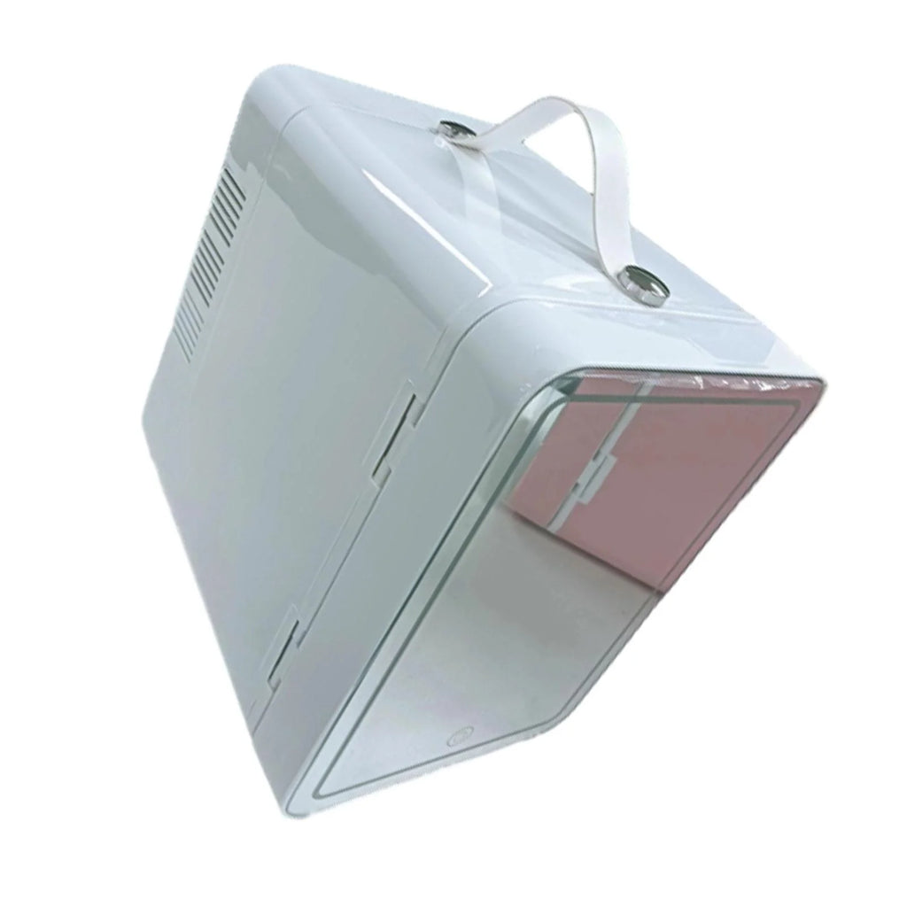 CUTICATE 12V Car Refrigerator Makeup Fridge 3 Mode Lighting with Personal Beauty Refrigerator Small Refrigerator for Vanity white