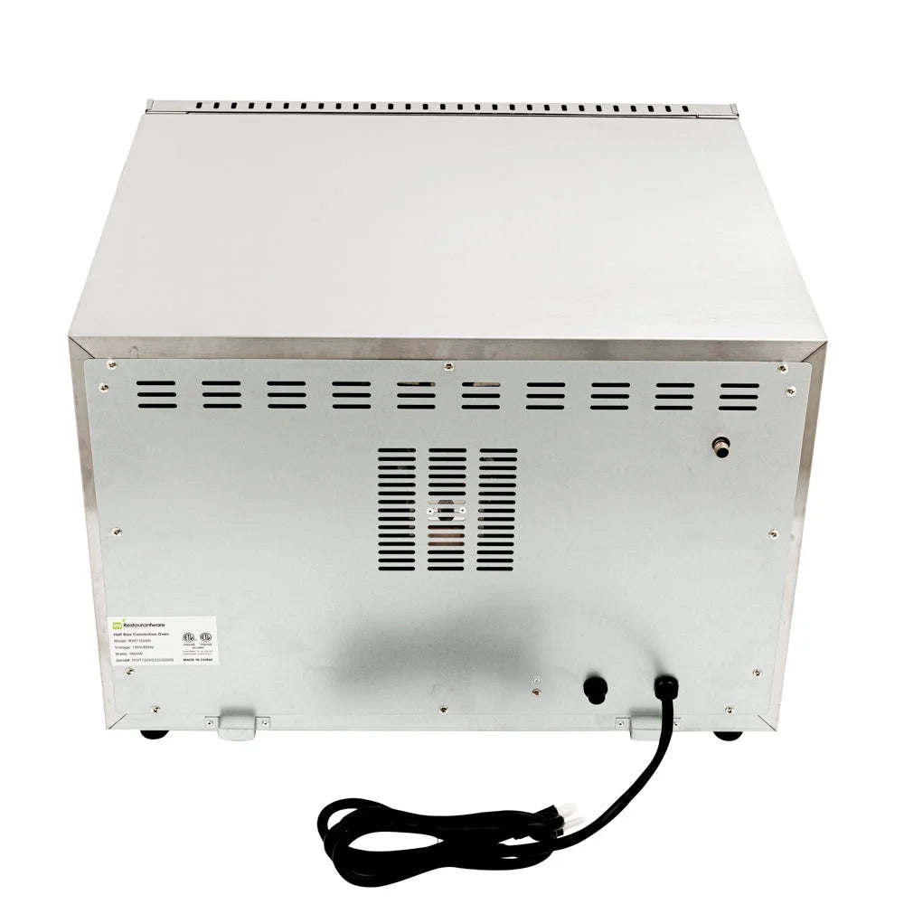 Hi Tek Stainless Steel Half Size Countertop Convection Oven - 120V, 1600W - 1.5 cu ft - 1 count box