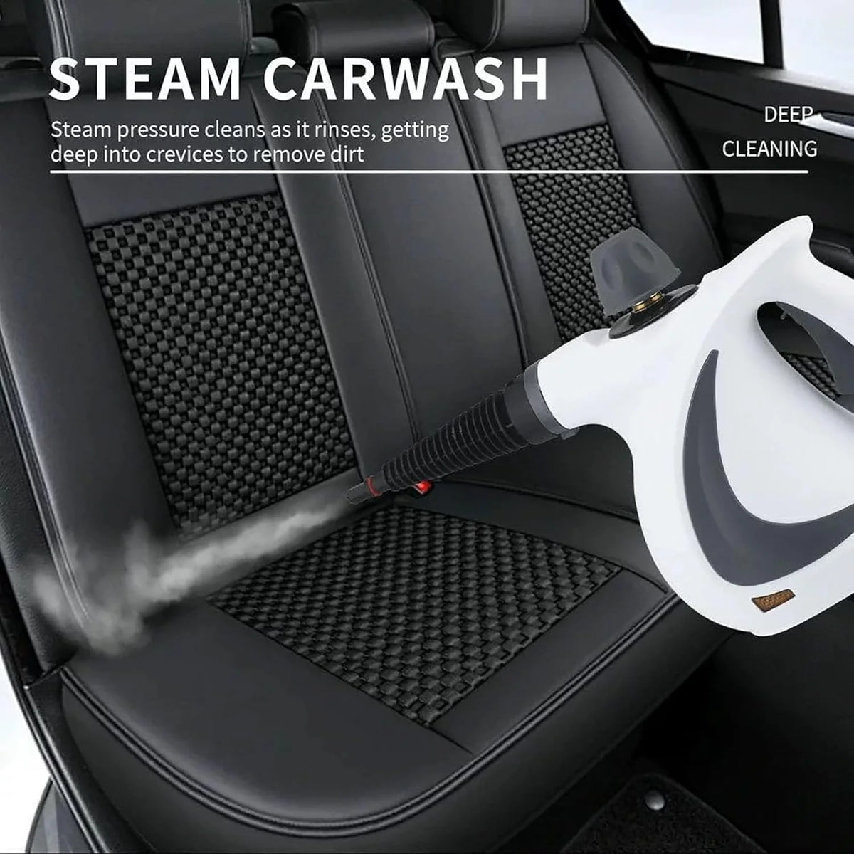 Saker Sakerplus Handheld Steam Cleaner High Pressure Steamer Multi-surface Cleaning for Kitchen, Auto Steam Cleaner for Car Detailing Best Steamer for Auto Detailing (Red)