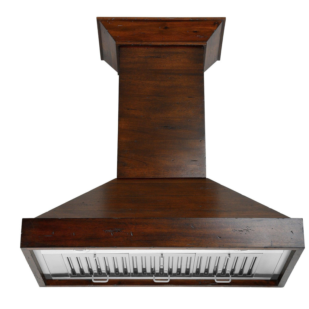 ZLINE 30 in. Wooden Wall Mount Range Hood in Black - Includes Motor