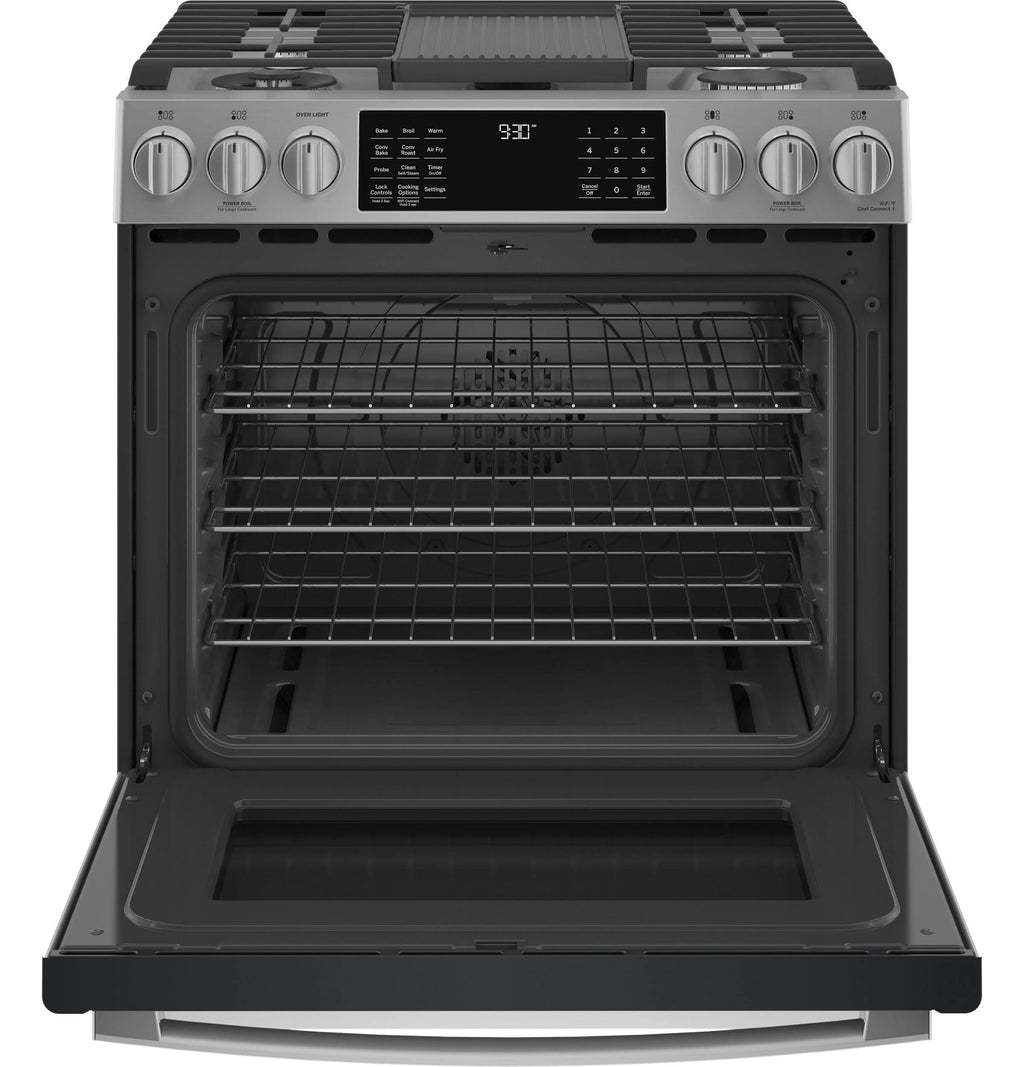 GE Profile PGS930YPFS 5.6 Cu. Ft. Stainless Steel Slide-In Gas Range
