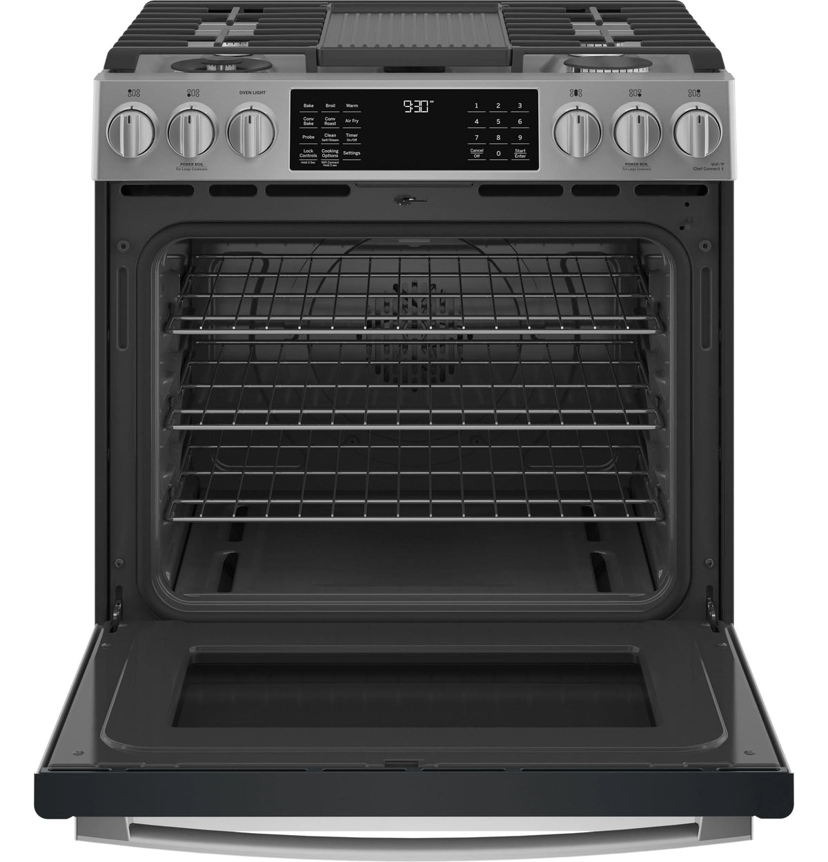 GE Profile PGS930YPFS 5.6 Cu. Ft. Stainless Steel Slide-In Gas Range