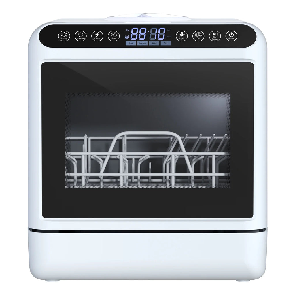 Kitem Portable Countertop Dishwashers, Compact Dishwashers with 5 L Built-in Water Tank & Inlet Hose, 6 Programs, Air-Dry Function Dishwash for Small Apartments
