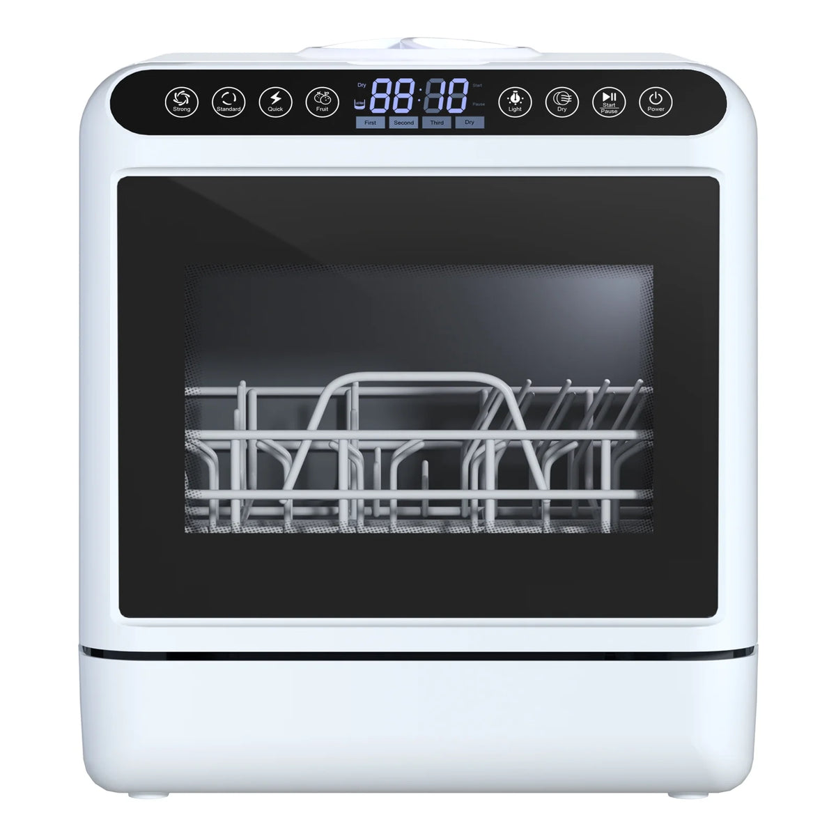 Kitem Mini Dishwasher with 6 Functions, 5 Place Settings -- 2-Tier Rack, 3-Spray Arm, Air-Dry Function, Portable Dishwasher with 5L Water Tank, Automatic Smart Countertop Dishwasher