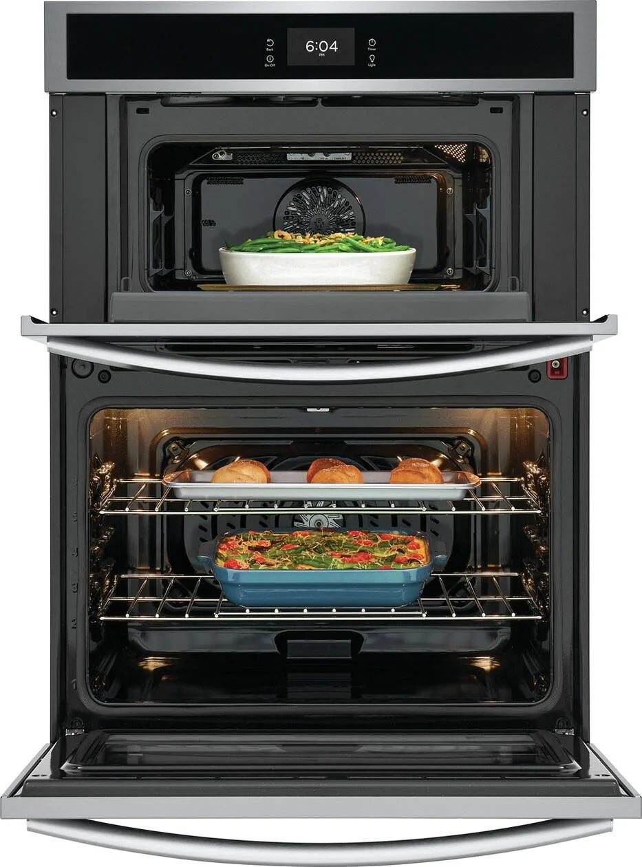 Frigidaire Gallery GCWM3067AD 30 inch Black Stainless Wall Oven and Microwave Combination