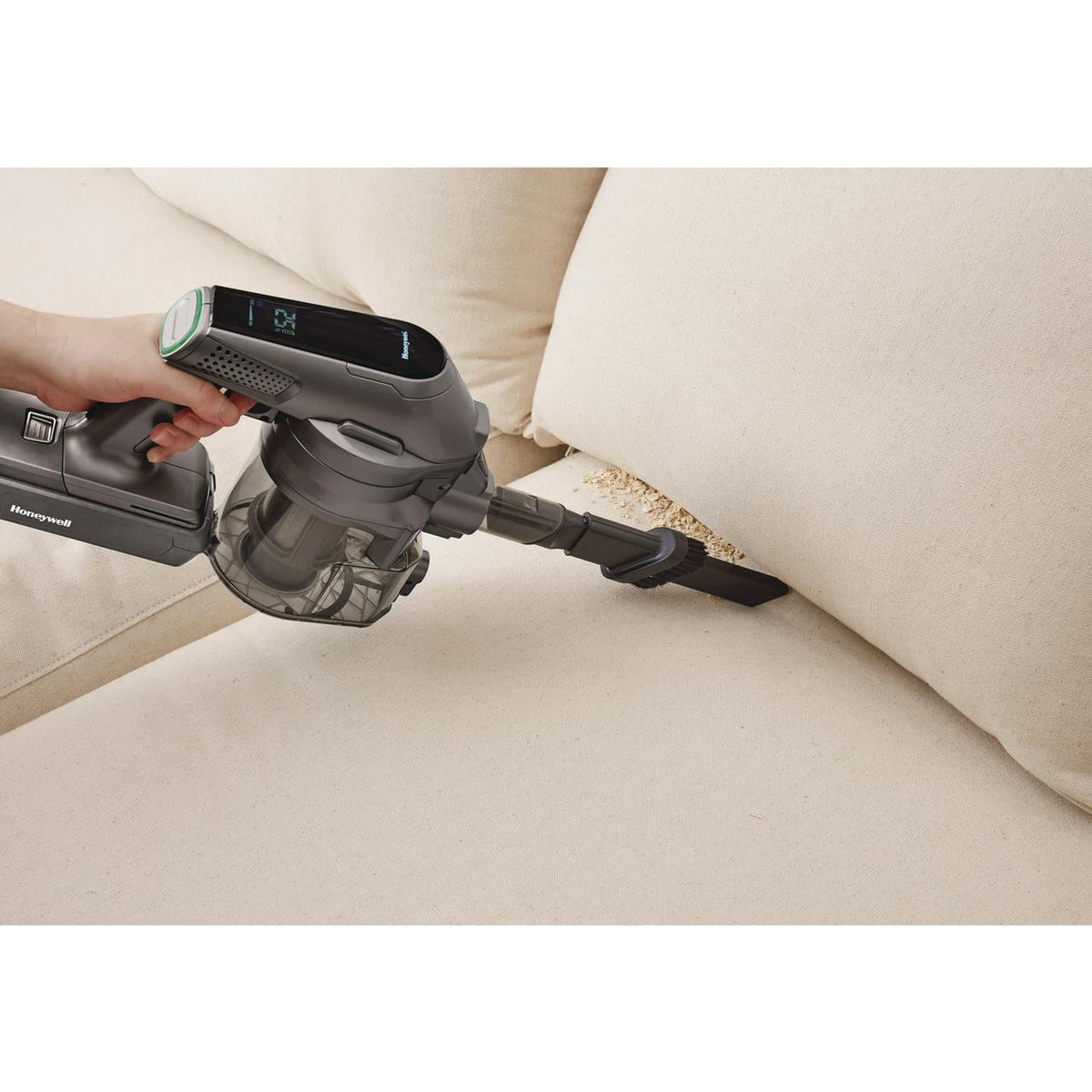 Honeywell Aeromax Pro VC16 Cordless Vacuum, 8.5" Cleaning Path, Dark Silver