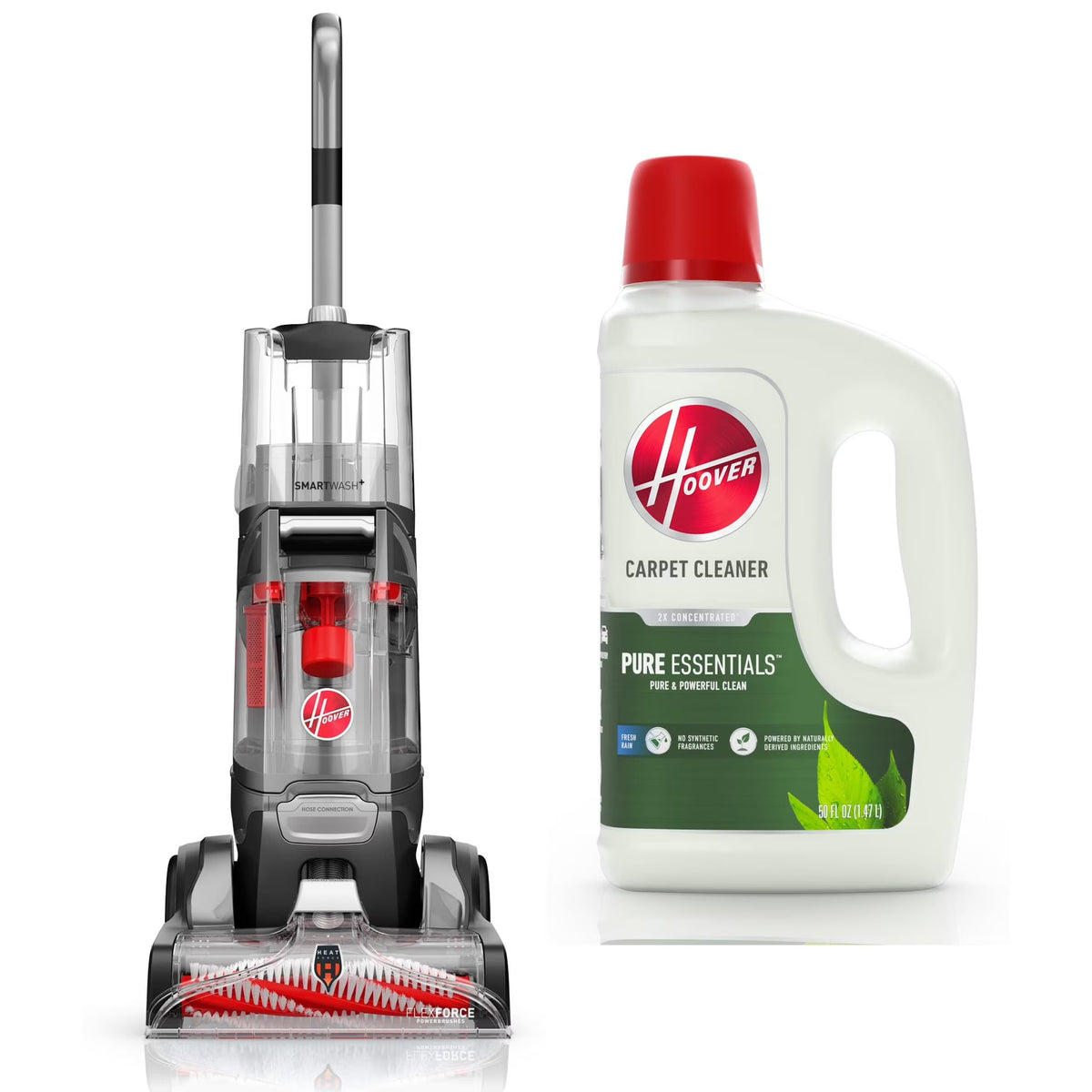 Hoover SmartWash Essentials Automatic Upright Carpet Cleaner Machine, for Carpet & Upholstery, Quick Dry Mode, Upholstery Tool Attachment, FH52110