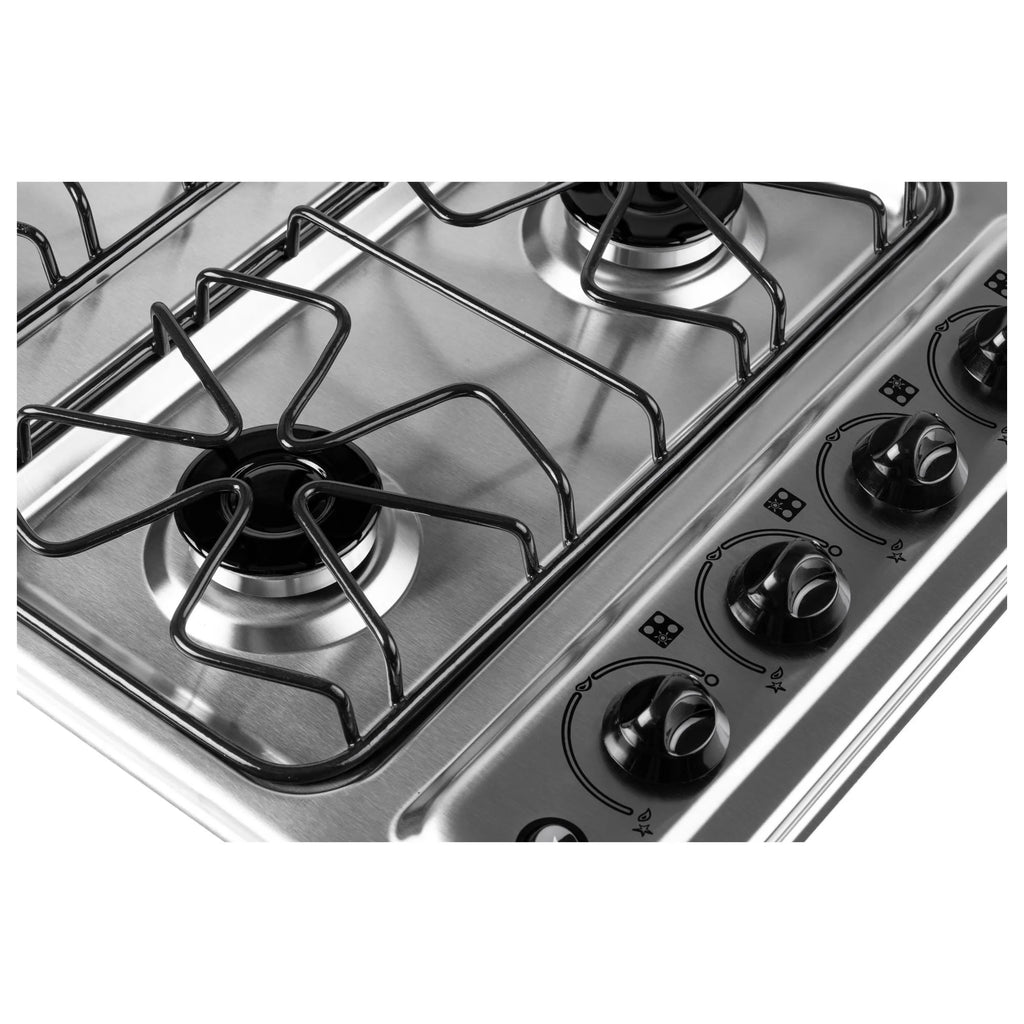 ABBA Appliances 24�� Gas Cooktop in Stainless Steel with 1 Ultra Fast and 3 Fast Burners