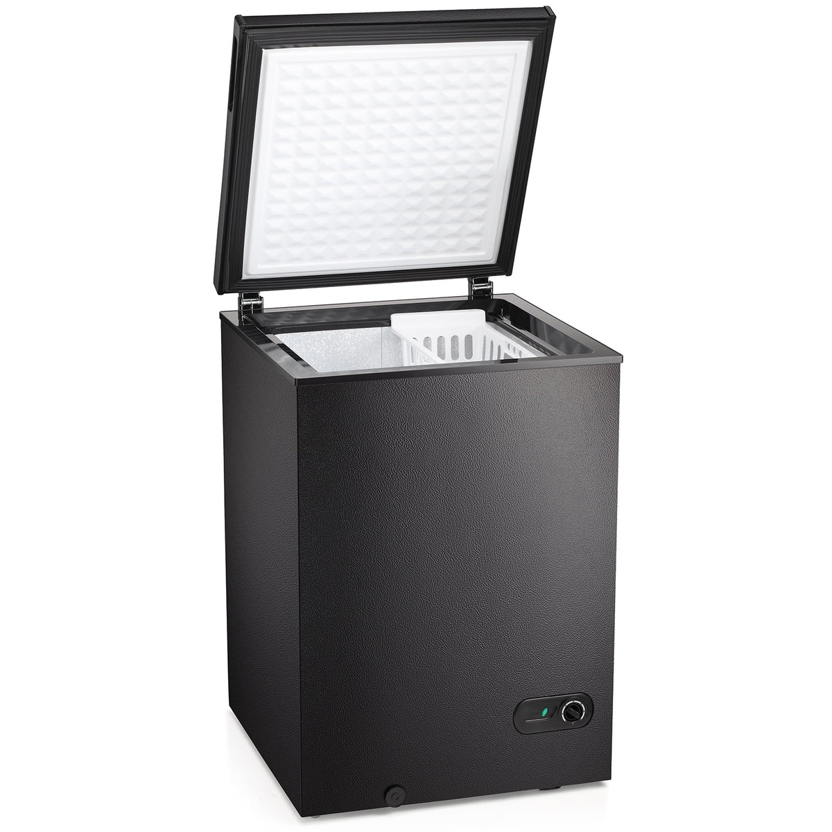 Moifoi 3.5 Cu.ft Chest Freezer w/ Removable Storage Basket & Top Open Door, Energy Saving, White
