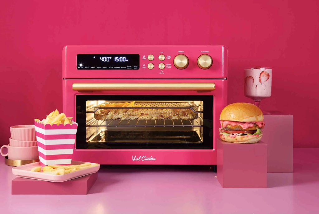 VAL CUCINA 10-IN-1 AIR FRYER TOASTER OVEN -  BRUSHED STAINLESS STEEL