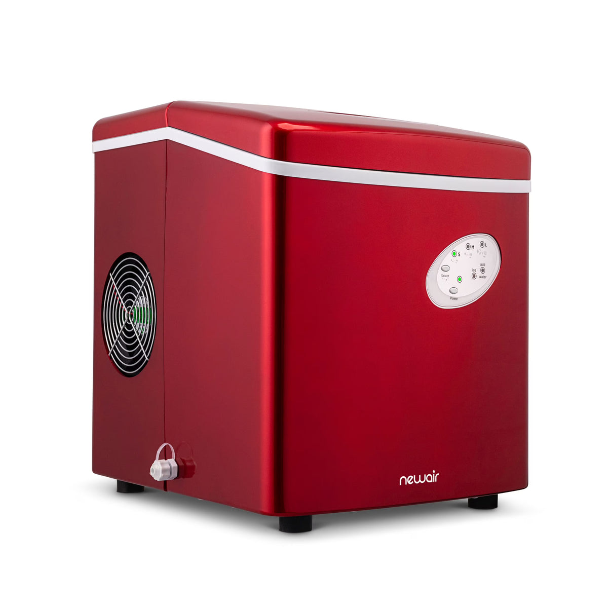 Newair 28 lb. Portable Bullet Ice Maker in Red