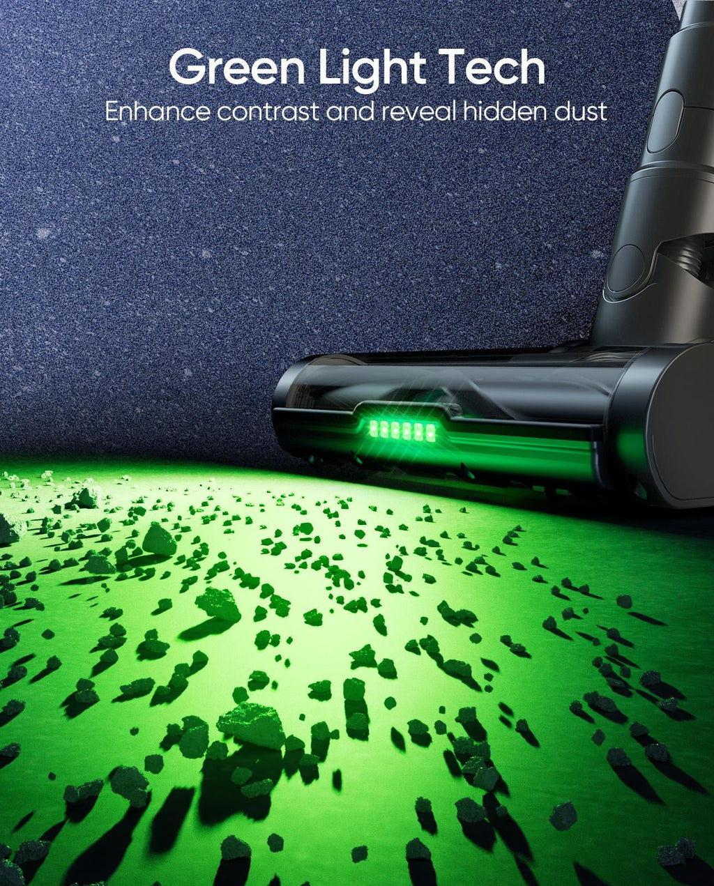 MOOSOO Stick Vacuum Cleaner 30Kpa Strong Suction with LED Curved Display, Portable Lightweight Vac for Hard Floor, Carpet, Pet Hair