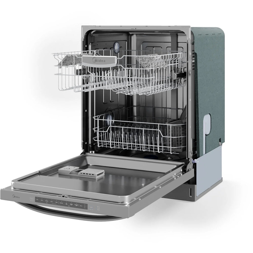 Midea 49 dBA Ultra-Quiet Dishwasher with Extended Dry, Stainless Steel