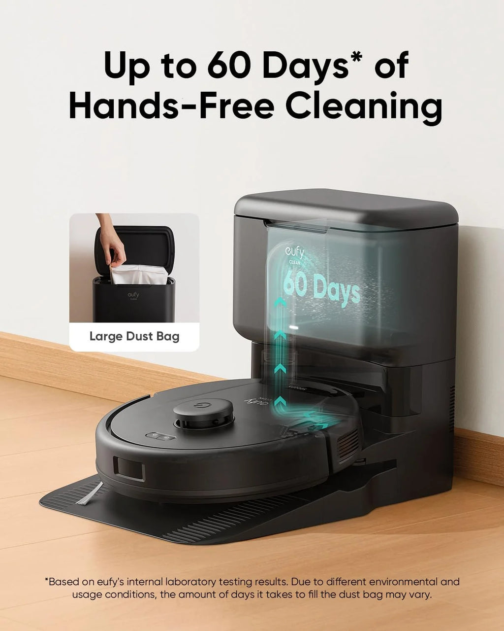 eufy L60 Robot Vacuum with Self Empty Station and 6?? Dust Bags