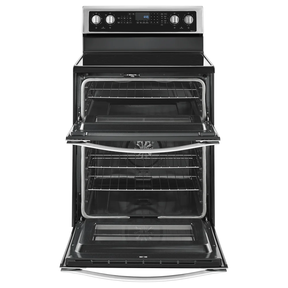 Whirlpool 30�� 6.7 cu ft Double Oven Gas Range in Stainless Steel
