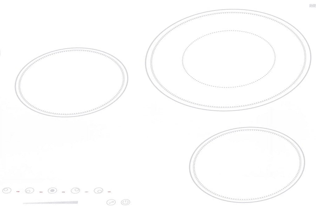 30" Wide 208-240V 5-Burner Radiant Cooktop, White