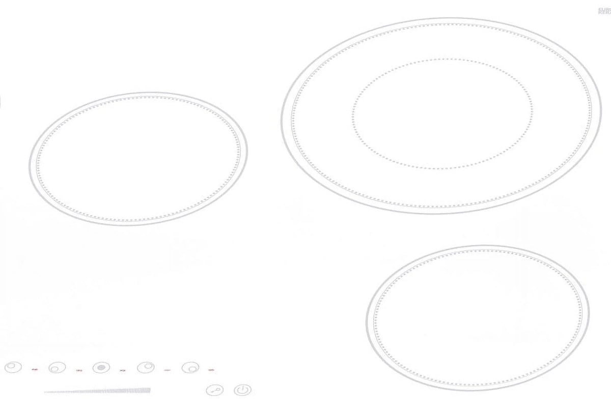 30" Wide 208-240V 5-Burner Radiant Cooktop, White