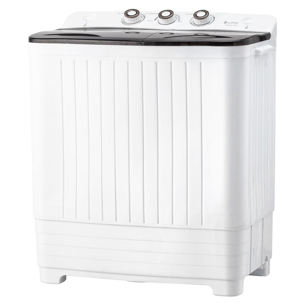 UbesGoo Compact Twin Tub Portable Mini Washing Machine 20lbs Total Washing Machine W/Drain Pump