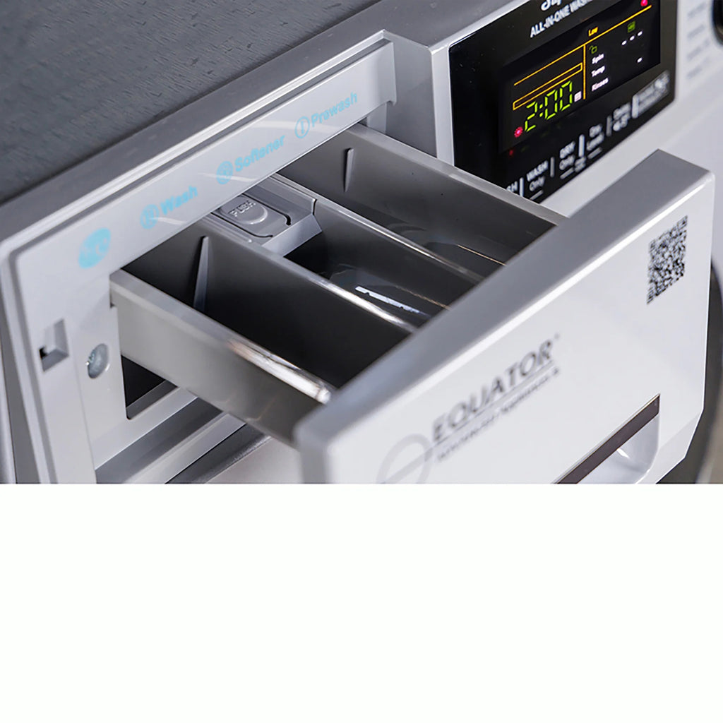 Equator 1.62 cu.ft./15 lbs All in One Combo Washer Dryer with Pet Cycle Silver