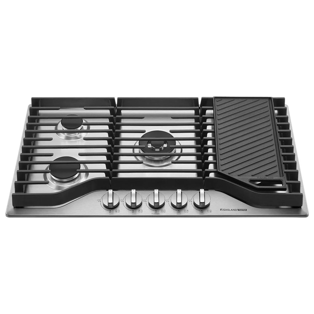 GASLAND Master Series 36 Inch Gas Cooktop with Griddle PRO GH3905SS1FC with 5 Burners,CSA certified,120V Plug-in, NG/LPG Convertible