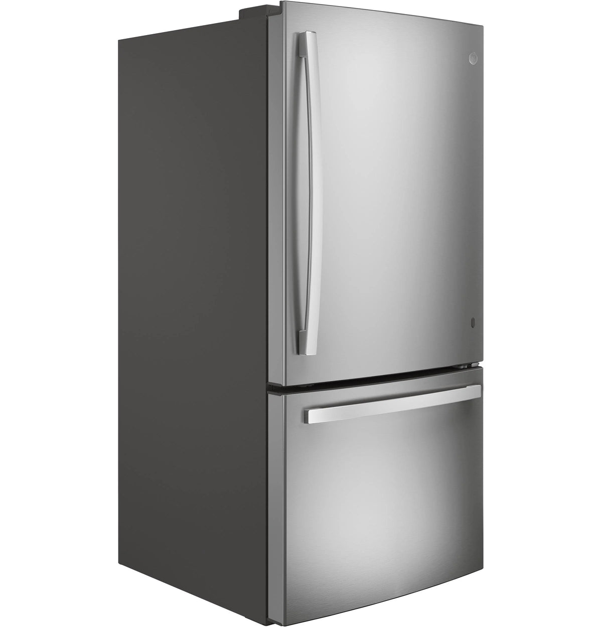 GE? Energy Star? 24.8 cu. ft bottom-freezer refrigerator model GDE25EYKFS Fingerprint Resistant