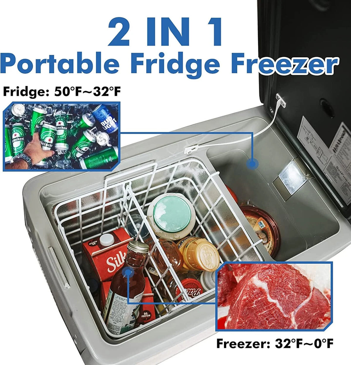 Setpower AJ30 Portable Refrigerator with Cover Car Refrigerator for Camping RV