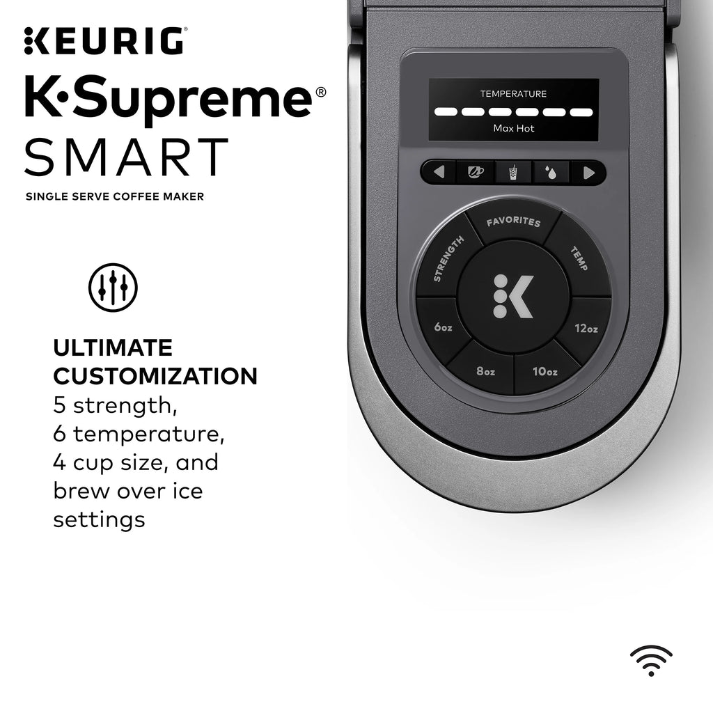 Keurig K-Supreme SMART Coffee Maker, MultiStream Technology, Brews 6-12oz Cup Sizes, White