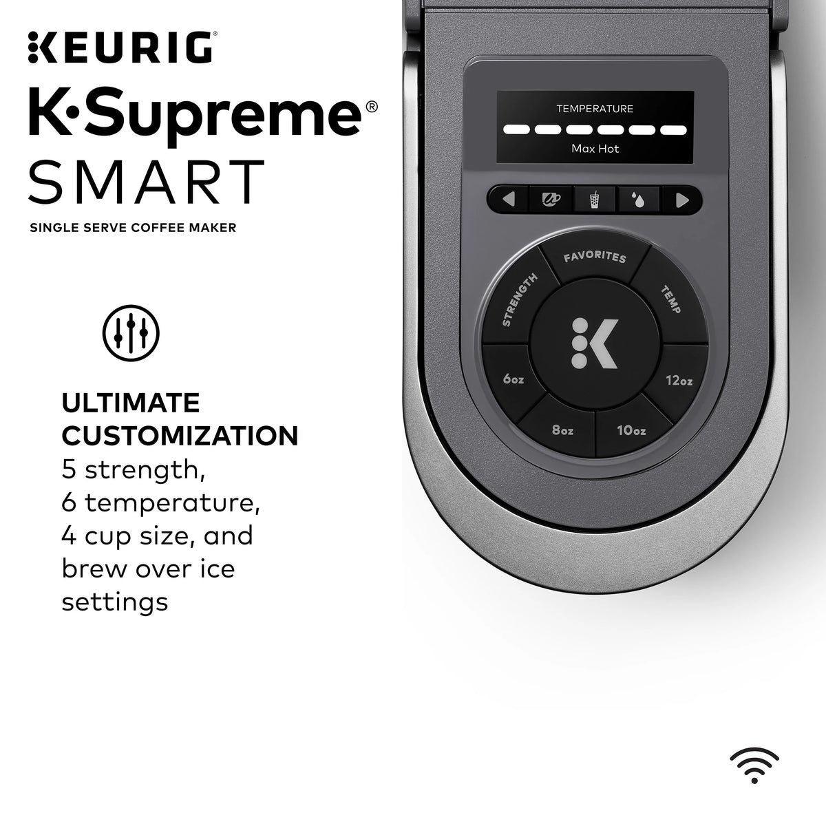 Keurig K-Supreme SMART Coffee Maker, MultiStream Technology, Brews 6-12oz Cup Sizes, White