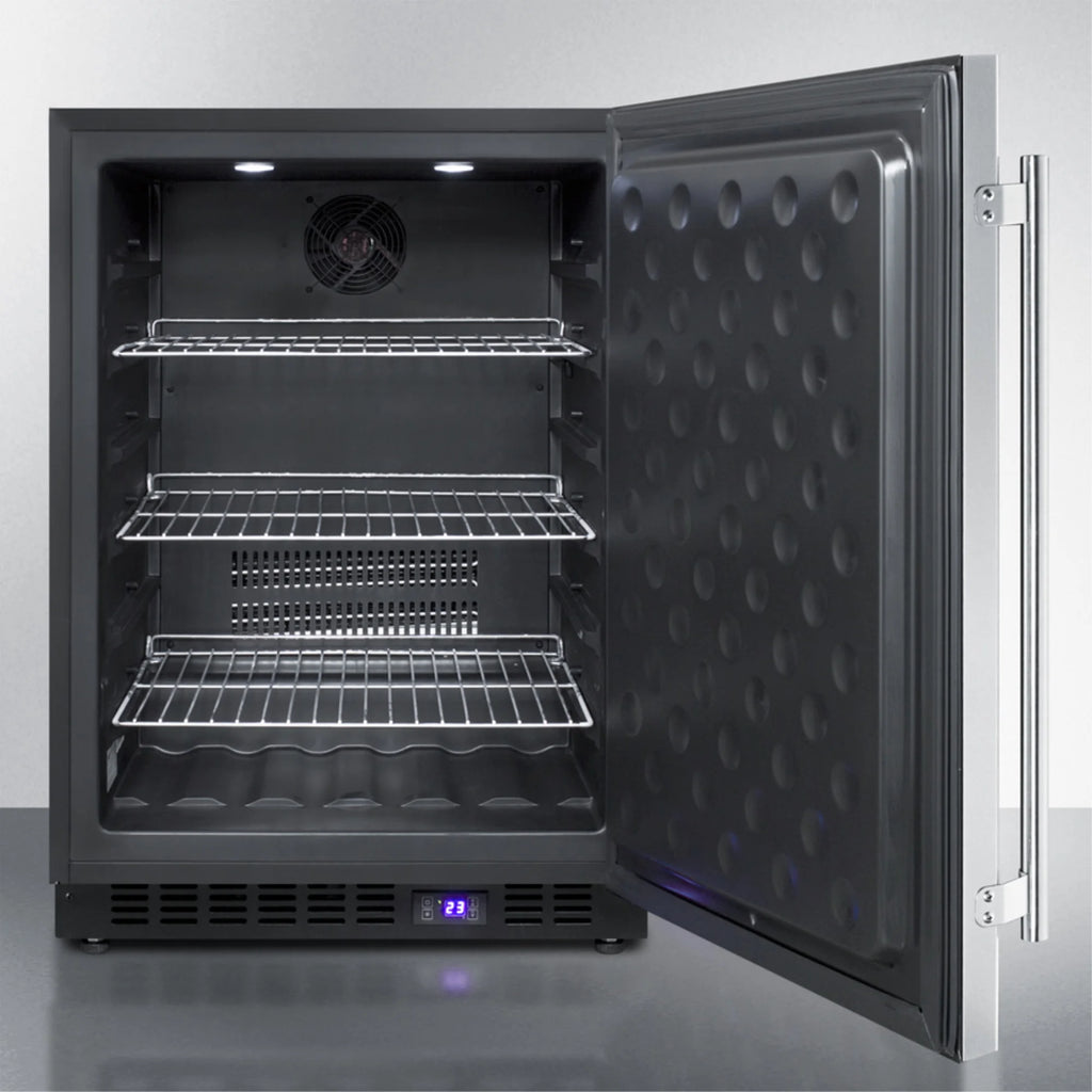 24" Wide Outdoor All-Freezer, Stainless Steel Cabinet