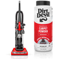 Dirt Devil Upright Vacuum, Multi-Surface Bagless, Lightweight Design & Dirt Devil Fresh Room Refresher Carpet Powder