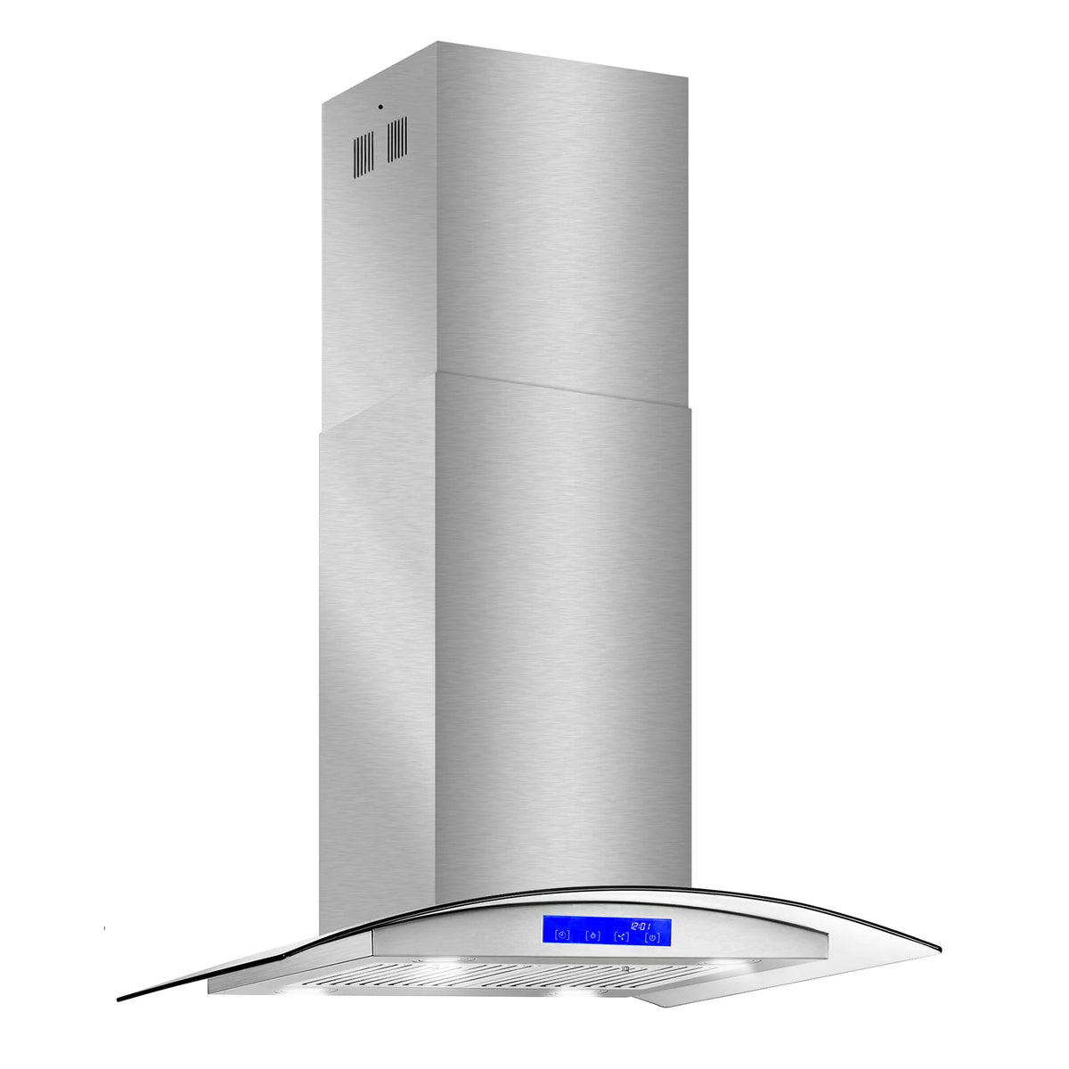 Cosmo 30 in. Ducted Island Range Hood in Stainless Steel with LED Lighting and Permanent Filters