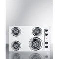 30 in. 220V Electric Cooktop - White Porcelain