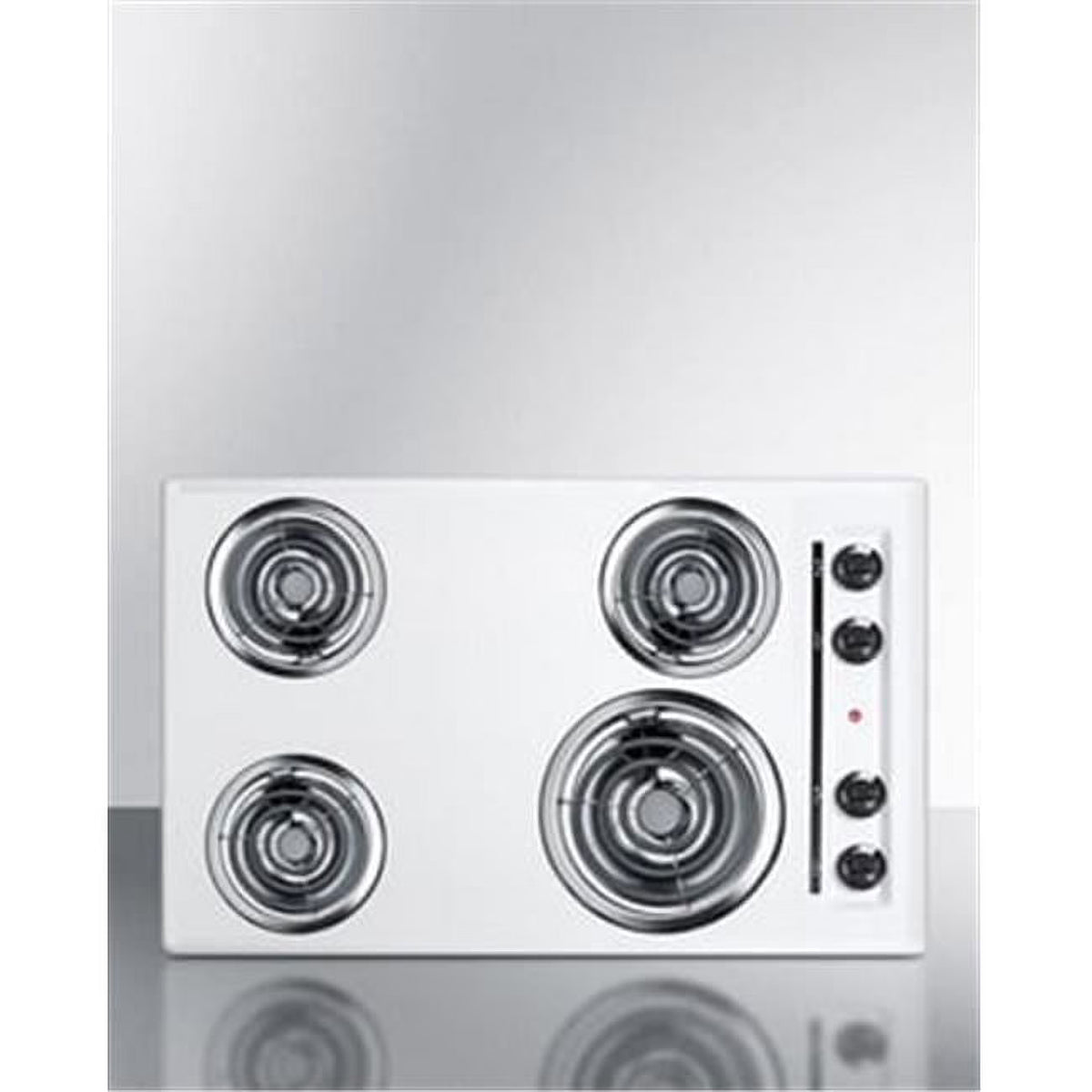 30 in. 220V Electric Cooktop - White Porcelain
