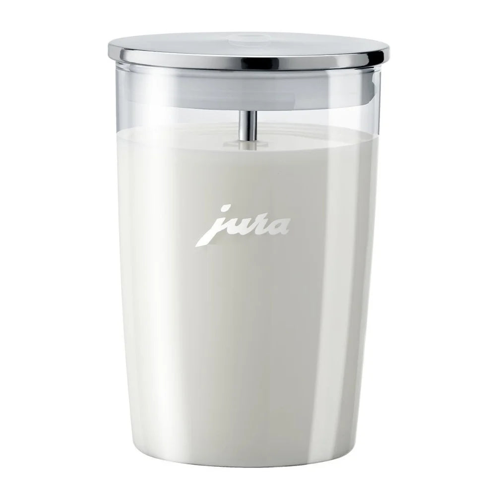 Jura E8 Automatic Espresso Machine (White) with Smart Filter Cartridge, and Glass Milk Container