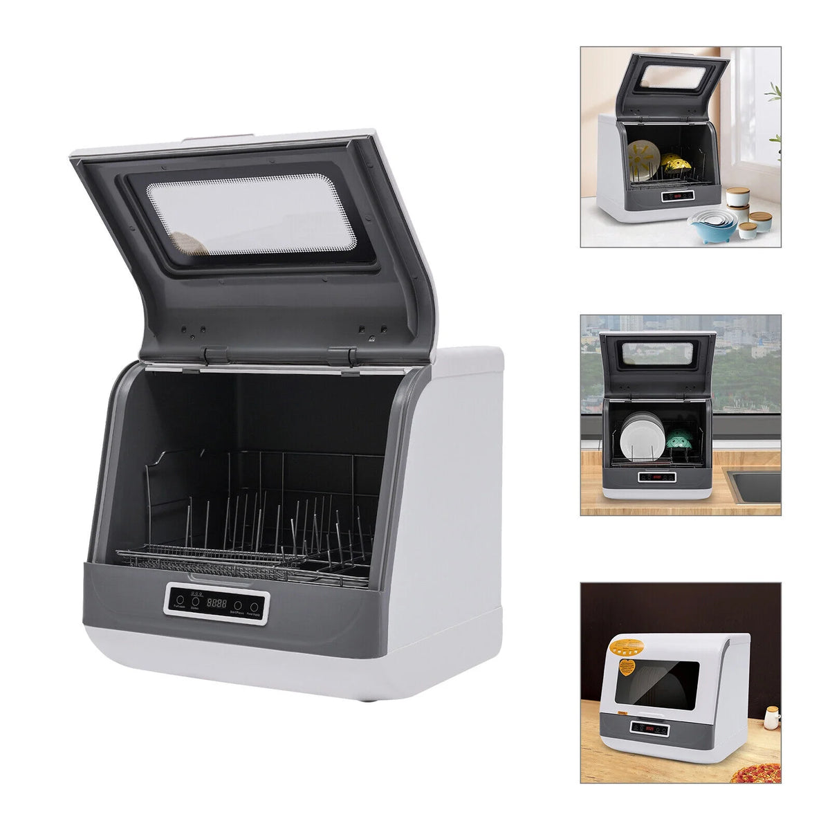 Countertop Dishwasher, Portable Countertop Dishwasher, Mini Dishwasher for Small Households, Apartments, Boats, and Campers/ RVS with Limited Space