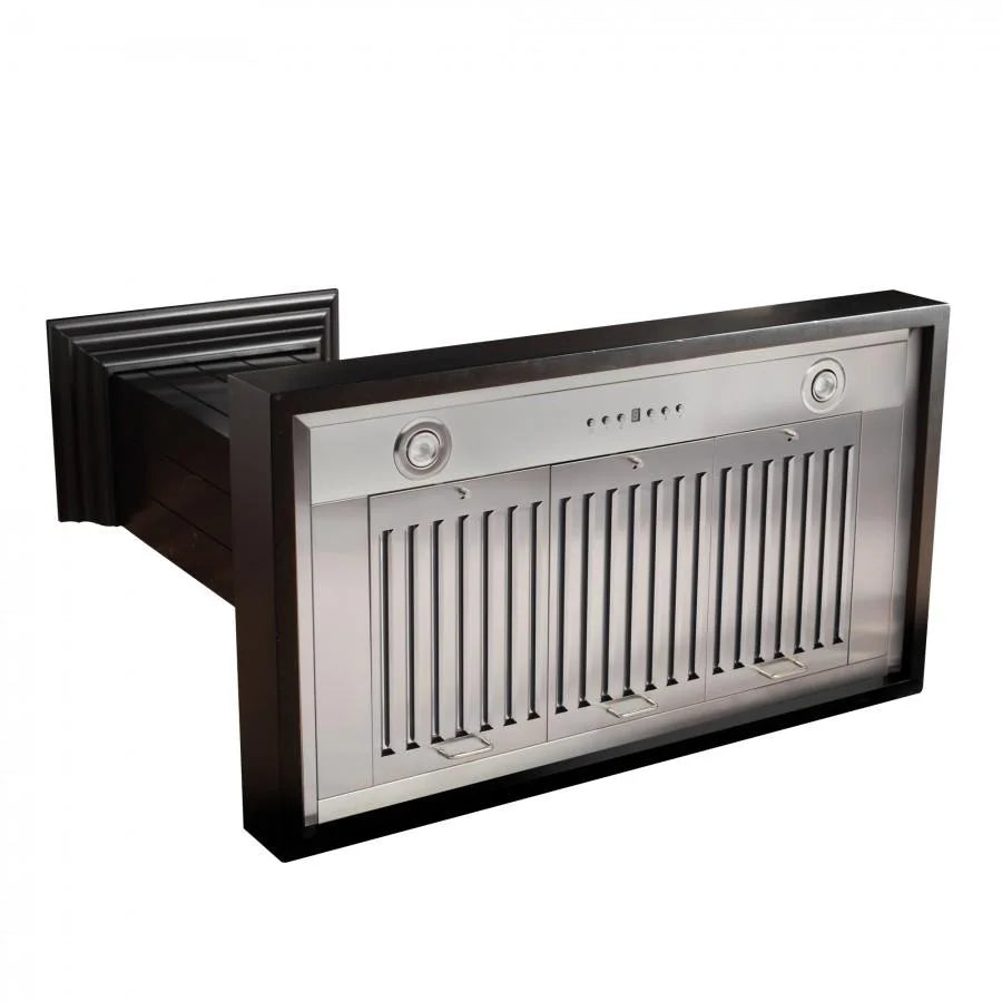 ZLINE 30 in. Wooden Wall Mount Range Hood in Black - Includes Motor (KPCC-30)