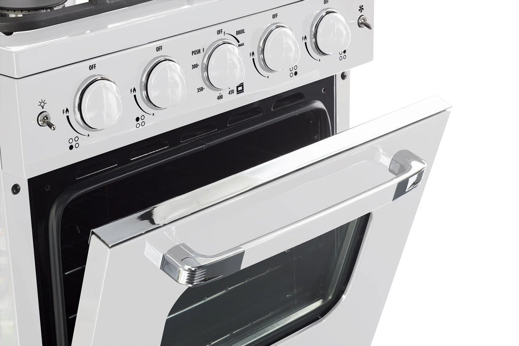 Unique Classic Retro 24" 2.9 cu/ft Freestanding Gas Range with Convection Oven and Sealed Burners