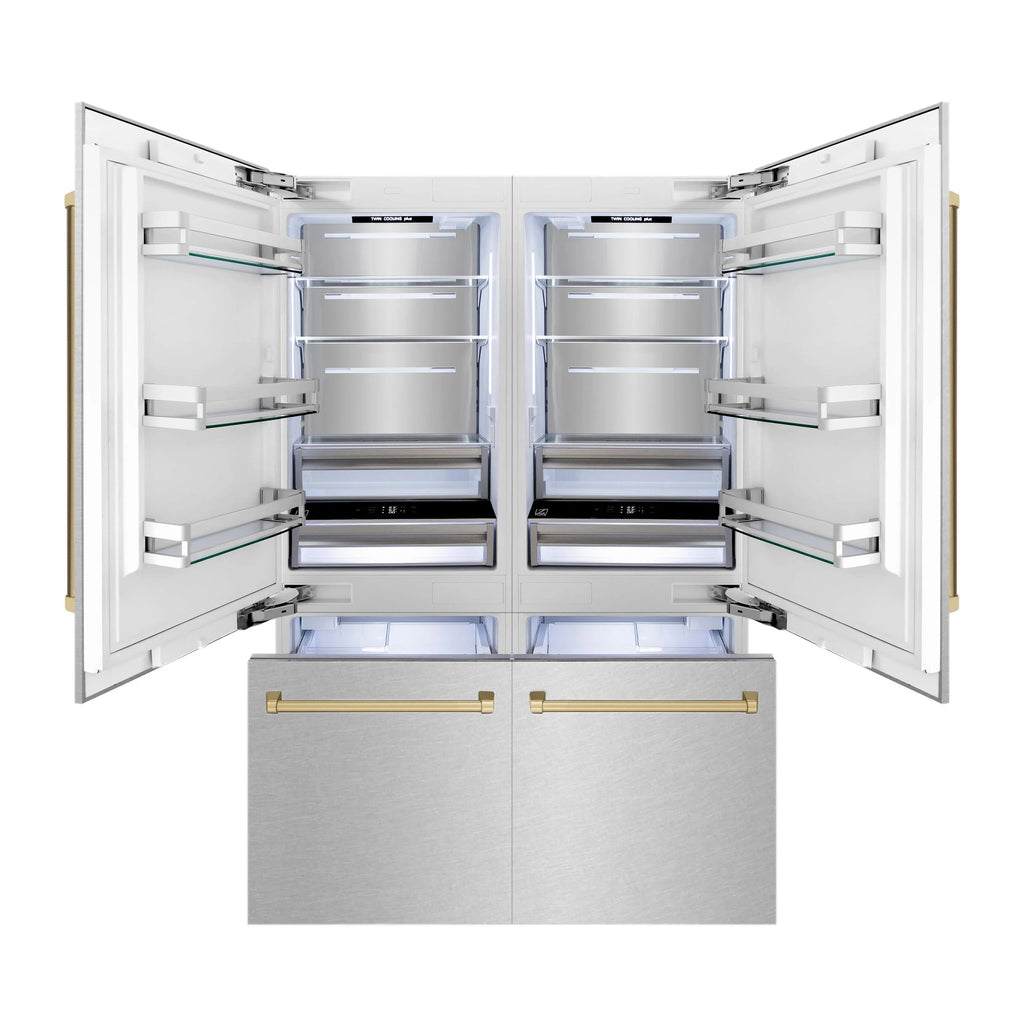 ZLINE KITCHEN AND BATH RBIVZSN60CB french door built in refrigerator